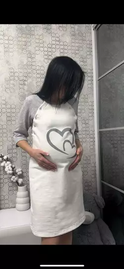 Тепла нічна сорочка для вагітних і годуючих Тепла нічна сорочка для вагітних і годуючих
