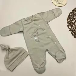 Комплект теплий (тканина футер) (чоловічок + шапочка) Комплект теплий (тканина футер) (чоловічок + шапочка)