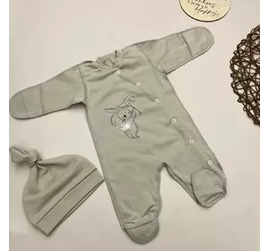 Комплект теплий (тканина футер) (чоловічок + шапочка) Комплект теплий (тканина футер) (чоловічок + шапочка)